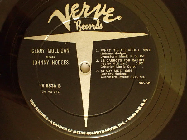 Gerry Mulligan & Johnny Hodges : Gerry Mulligan Meets Johnny Hodges (LP, RE)