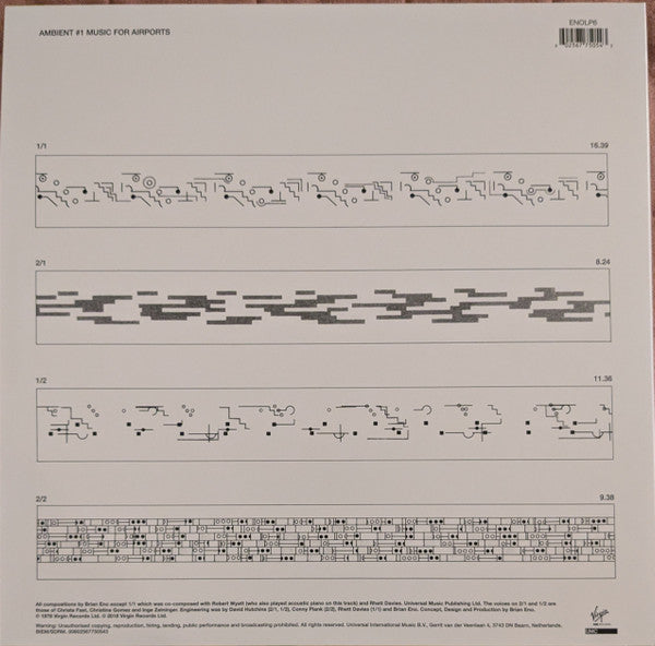 Brian Eno : Ambient 1 (Music For Airports) (LP, Album, RE)