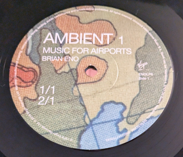 Brian Eno : Ambient 1 (Music For Airports) (LP, Album, RE)