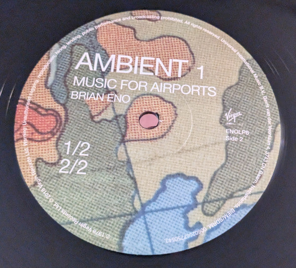 Brian Eno : Ambient 1 (Music For Airports) (LP, Album, RE)