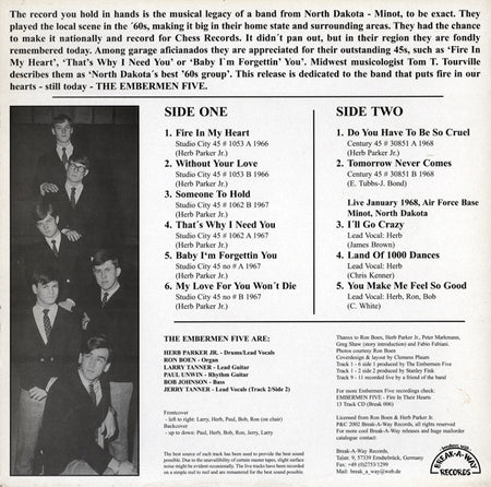 The Embermen Five : Fire In Their Hearts (LP, Comp)