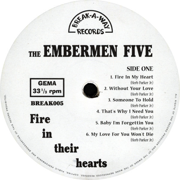 The Embermen Five : Fire In Their Hearts (LP, Comp)