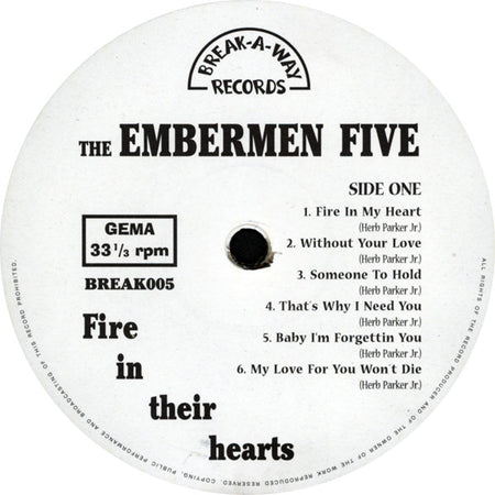 The Embermen Five : Fire In Their Hearts (LP, Comp)