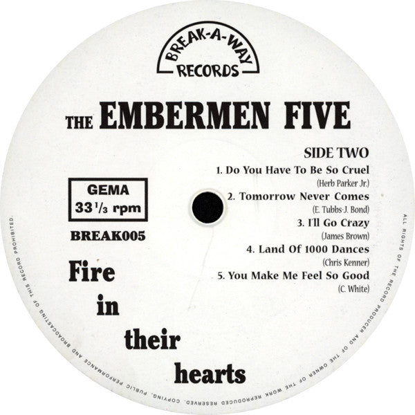 The Embermen Five : Fire In Their Hearts (LP, Comp)