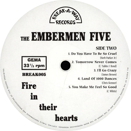 The Embermen Five : Fire In Their Hearts (LP, Comp)