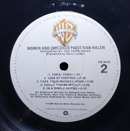 Van Halen : Women And Children First (LP, Album, Win)