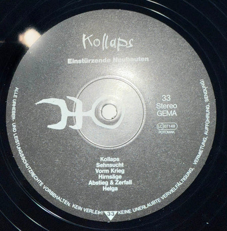 Einstürzende Neubauten : Kollaps (LP, Album, Bioplastic, RM, RP)