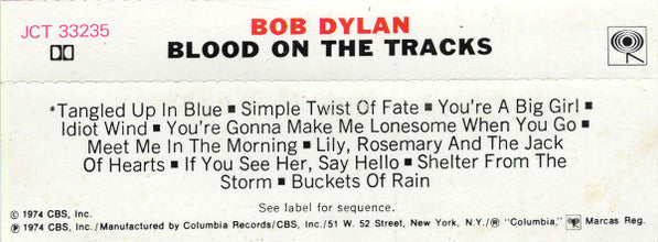 Bob Dylan : Blood On The Tracks (Cass, Album, RE, Dol)