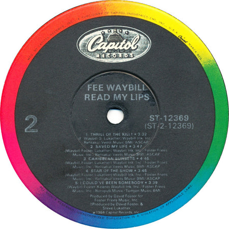 Fee Waybill : Read My Lips (LP, Album, Jac)