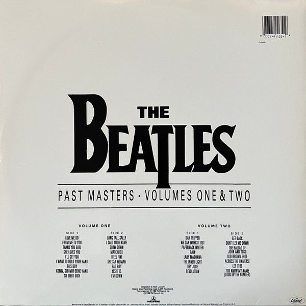 The Beatles : Past Masters - Volumes One & Two (2xLP, Comp, Mono)