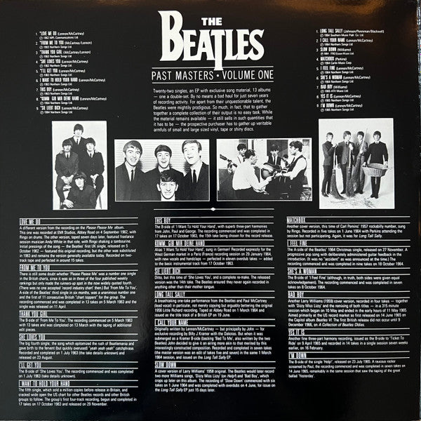 The Beatles : Past Masters - Volumes One & Two (2xLP, Comp, Mono)