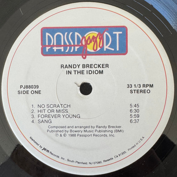 Randy Brecker : In The Idiom (LP, Album, Hub)