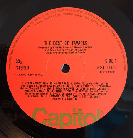 Tavares : The Best Of Tavares (LP, Comp)