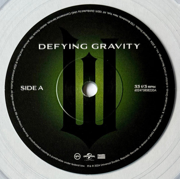 Cynthia Erivo Ft. Ariana Grande : Defying Gravity (7", Single, Ltd, Cle)