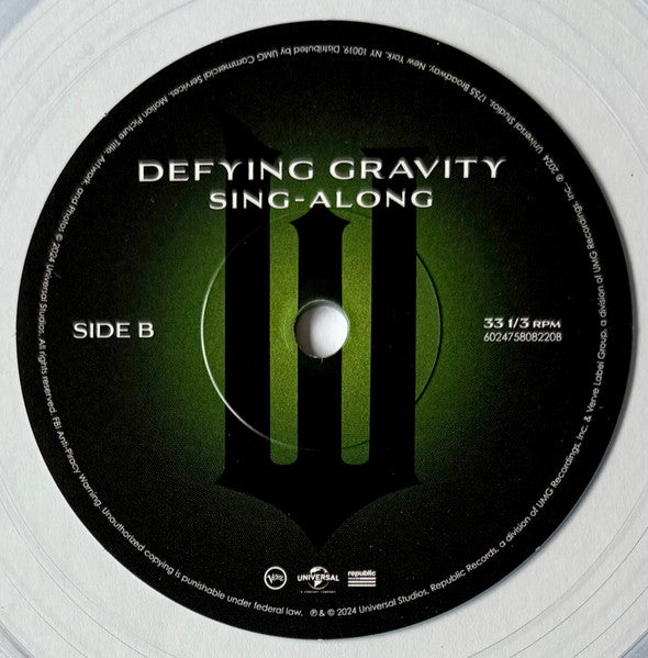 Cynthia Erivo Ft. Ariana Grande : Defying Gravity (7", Single, Ltd, Cle)