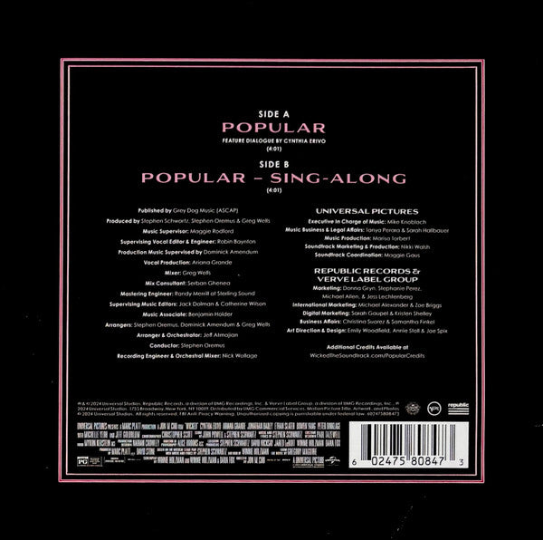 Ariana Grande : Popular (7", Single, Ltd, Cle)