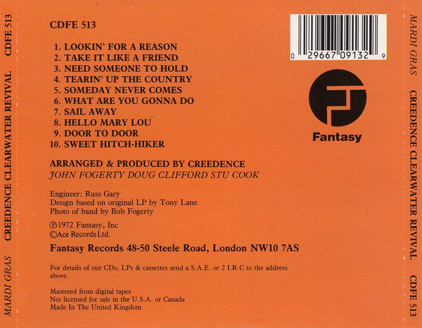 Creedence Clearwater Revival : Mardi Gras (CD, Album, RE)