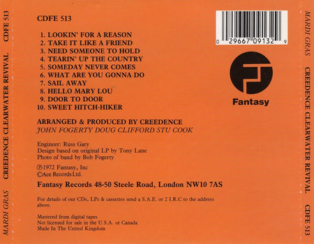 Creedence Clearwater Revival : Mardi Gras (CD, Album, RE)