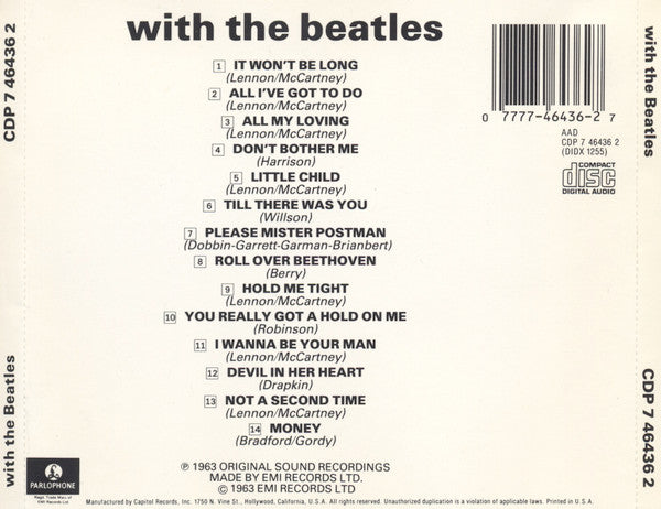 The Beatles : With The Beatles (CD, Album, Mono, RE, SRC)