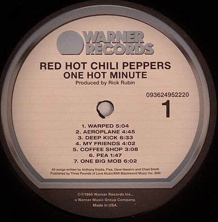 Red Hot Chili Peppers : One Hot Minute (LP, Album, RE, Fid)