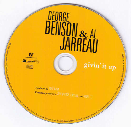 George Benson & Al Jarreau : Givin' It Up (CD, Album)