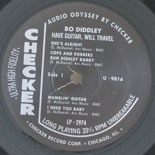 Bo Diddley : Have Guitar, Will Travel (LP, Album, RE)