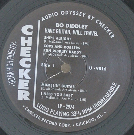 Bo Diddley : Have Guitar, Will Travel (LP, Album, RE)