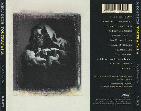 Megadeth : Youthanasia (CD, Album, Club, RE, BMG)