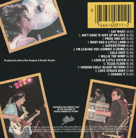 Stevie Ray Vaughan & Double Trouble : Live Alive (CD, Album, Pit)