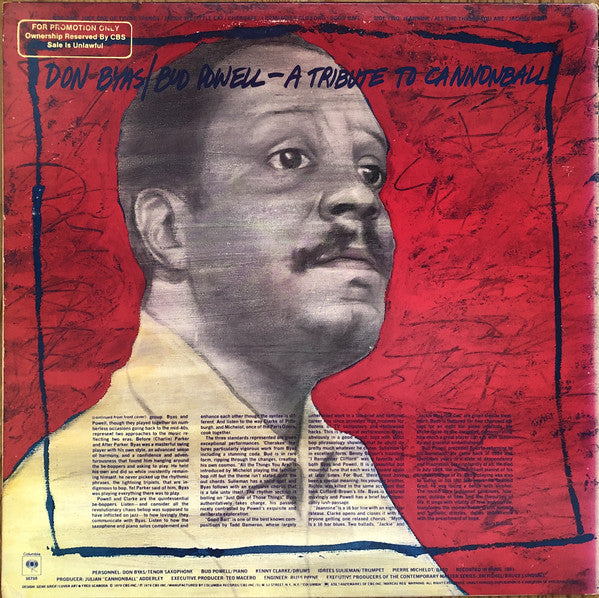 Don Byas / Bud Powell : A Tribute To Cannonball (LP, Album, Promo, Pit)