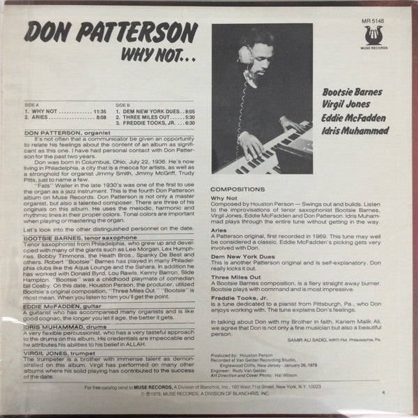 Don Patterson : Why Not... (LP, Album)