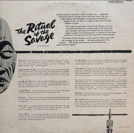 Les Baxter & His Orchestra : Ritual Of The Savage (Le Sacre Du Sauvage) (LP, Album, Mono, RE, Scr)