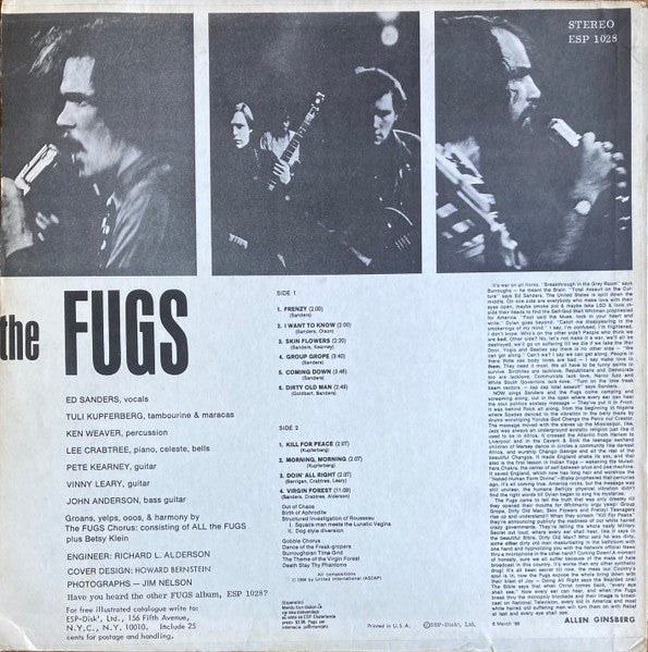 The Fugs : Fugs Second Album (LP, Album, RE)