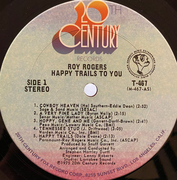 Roy Rogers (3) : Happy Trails To You (LP, Album)