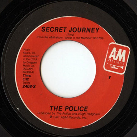 The Police : Secret Journey (7", Single, Styrene, Ter)