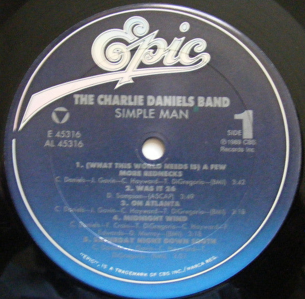 The Charlie Daniels Band : Simple Man (LP, Album)