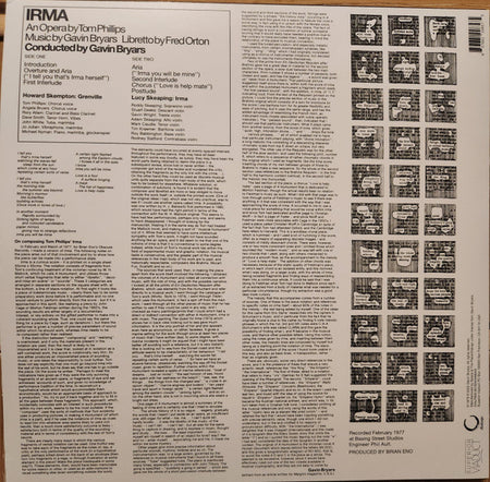 Tom Phillips (3), Gavin Bryars, Fred Orton : Irma (LP, RE)
