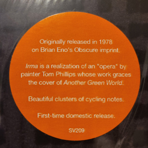 Tom Phillips (3), Gavin Bryars, Fred Orton : Irma (LP, RE)