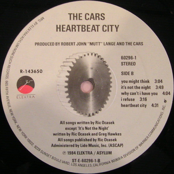 The Cars : Heartbeat City (LP, Album, Club)