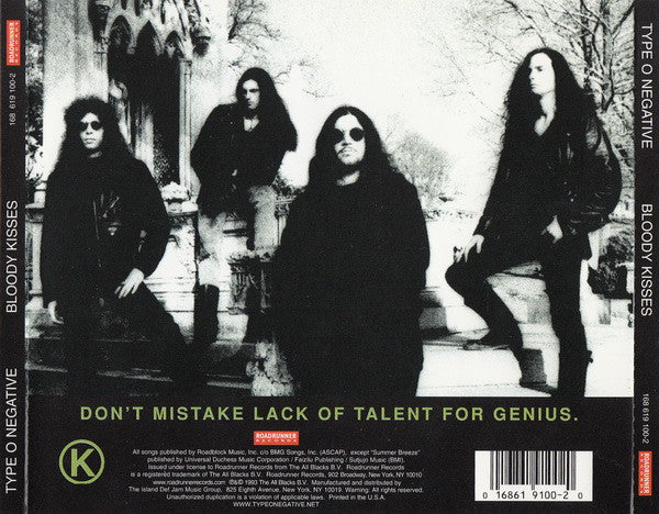 Type O Negative : Bloody Kisses (CD, Album, RE)