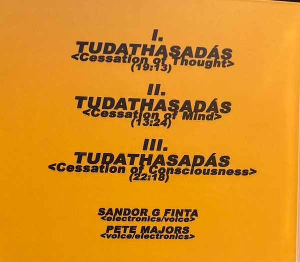 Hater Of Man : Tudathasadas (CDr, Album)