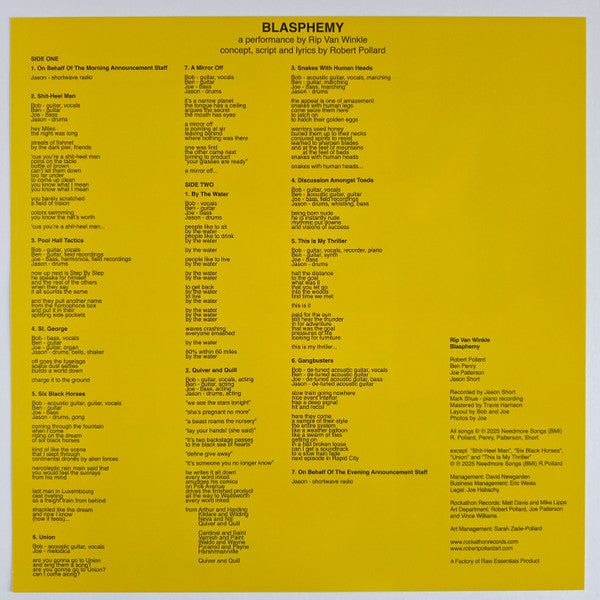 Rip Van Winkle (5) : Blasphemy (LP, Album)