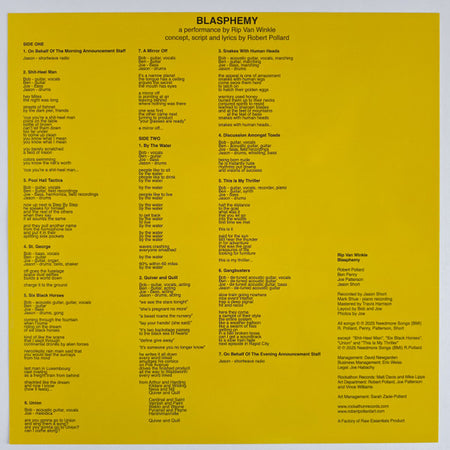 Rip Van Winkle (5) : Blasphemy (LP, Album)