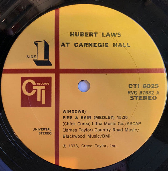 Hubert Laws : Carnegie Hall (LP, Album, Gat)