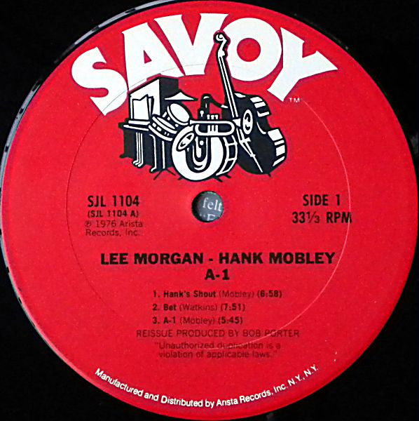 Lee Morgan / Hank Mobley : A-1 (LP, Album, RE)