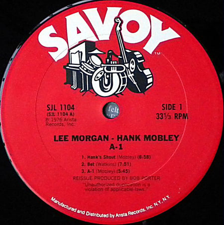 Lee Morgan / Hank Mobley : A-1 (LP, Album, RE)