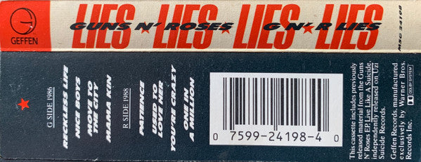 Guns N' Roses : G N' R Lies (Cass, Album, RE)