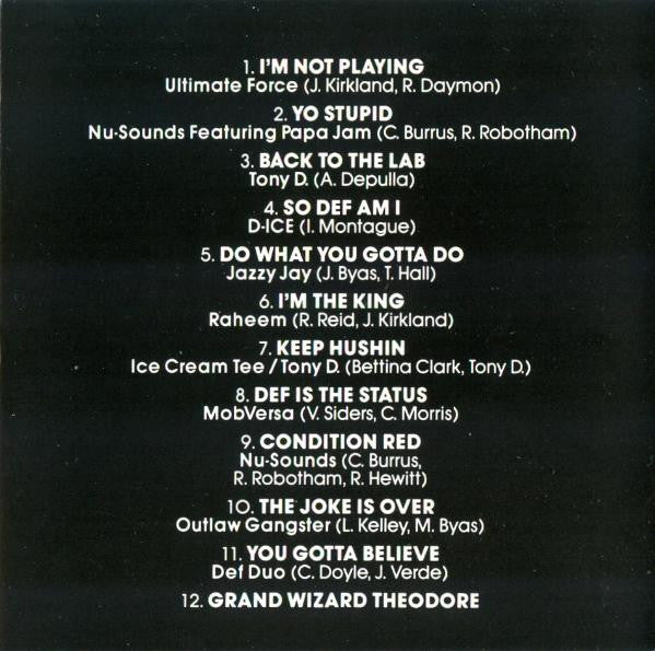 Jazzy Jay : Cold Chillin' In The Studio Live (CD, Comp)