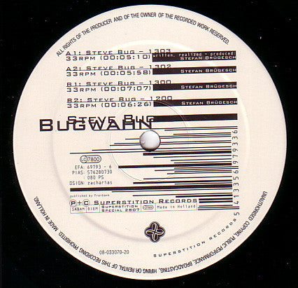 Steve Bug : Bugwahn (12")