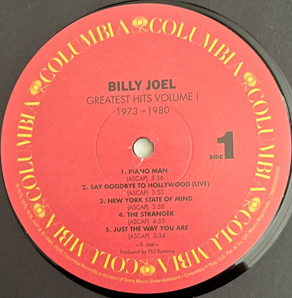 Billy Joel : Greatest Hits Volume I & Volume II (2xLP, Comp, RP)